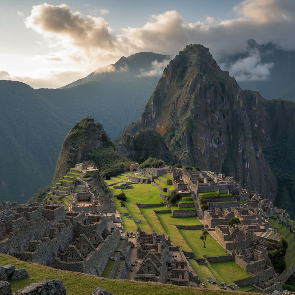 Rovine inca di Machu Picchu tra le montagne del Perù