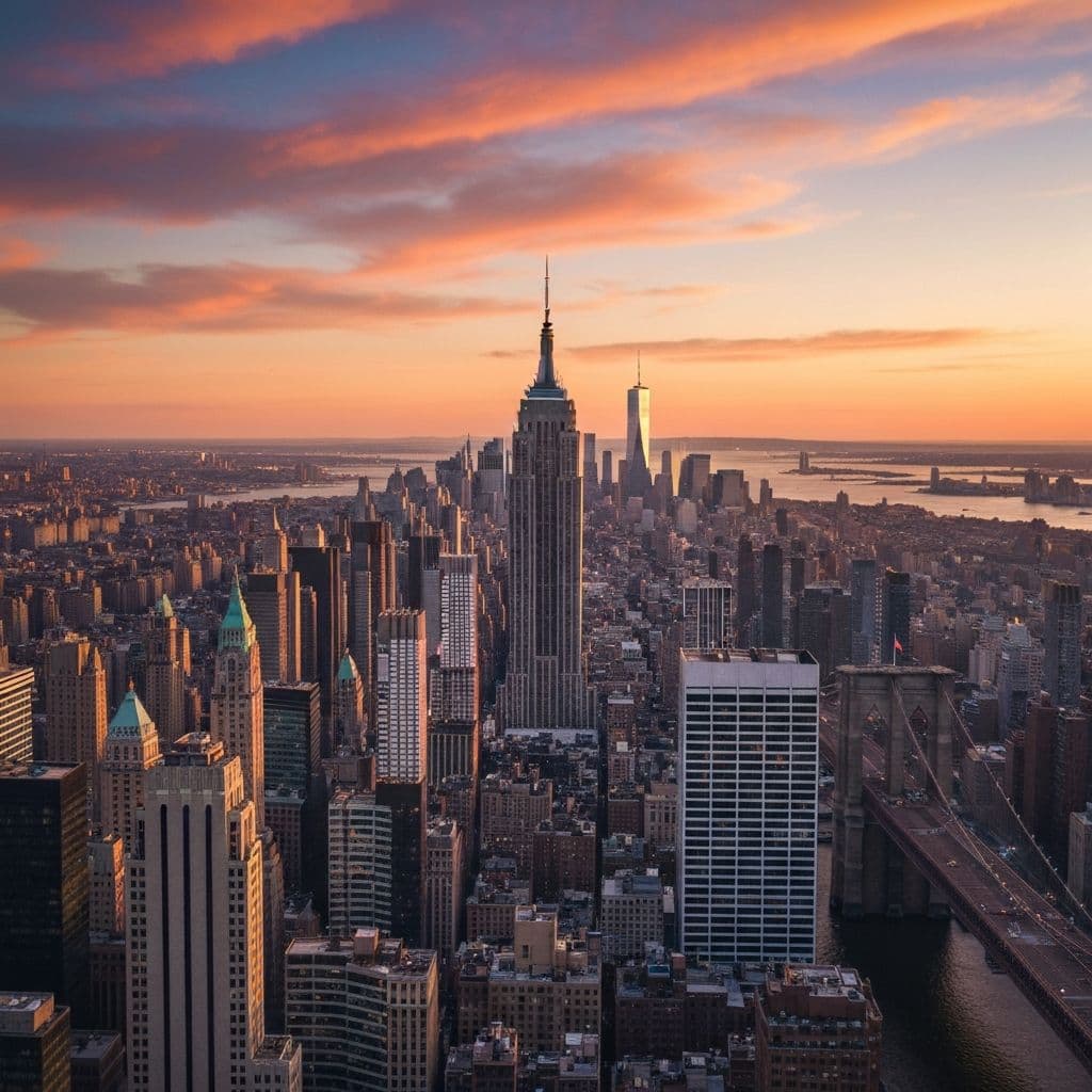 Skyline di Manhattan a New York